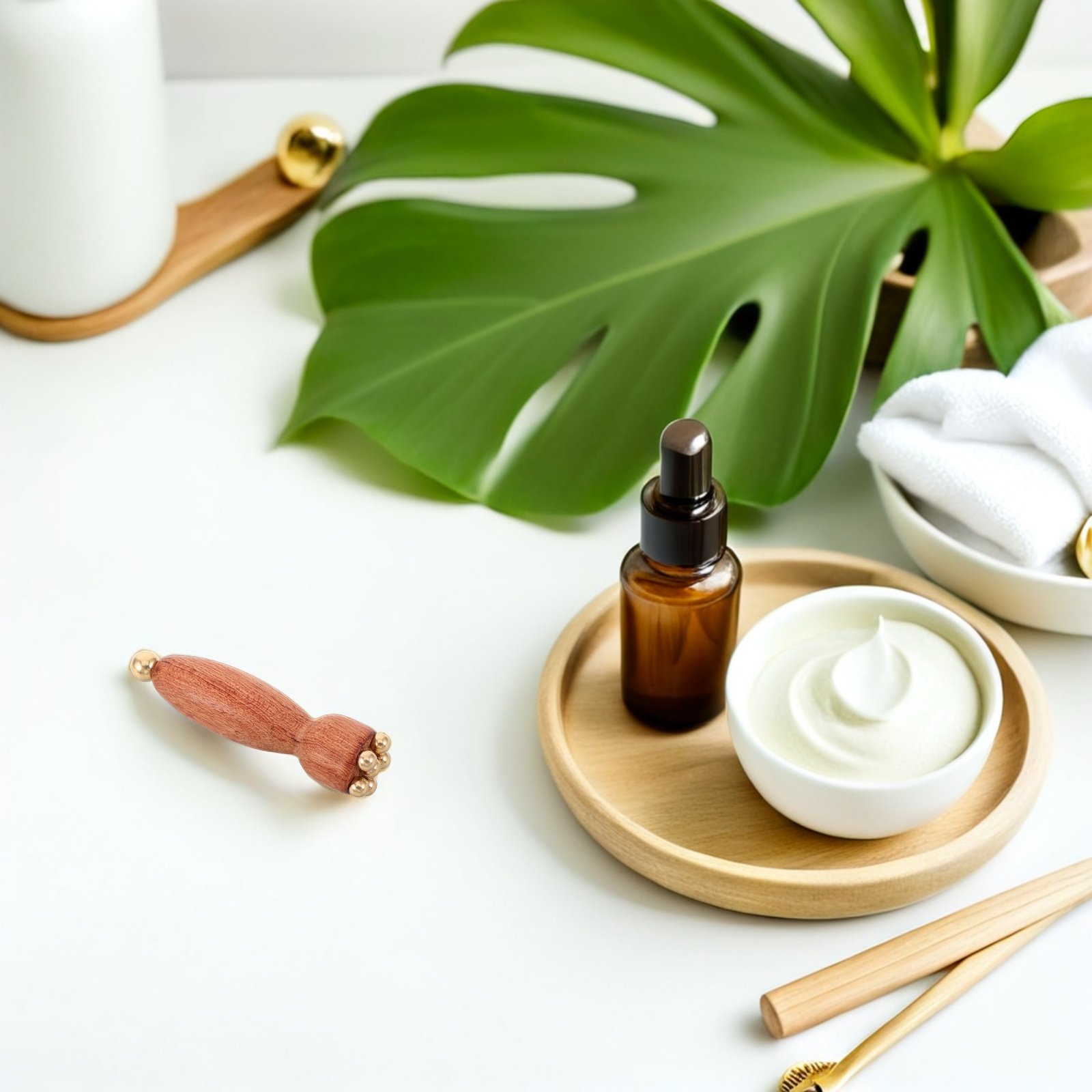 Spa Massager - Ahşap Göz Masaj Aleti Ahşap Bakır