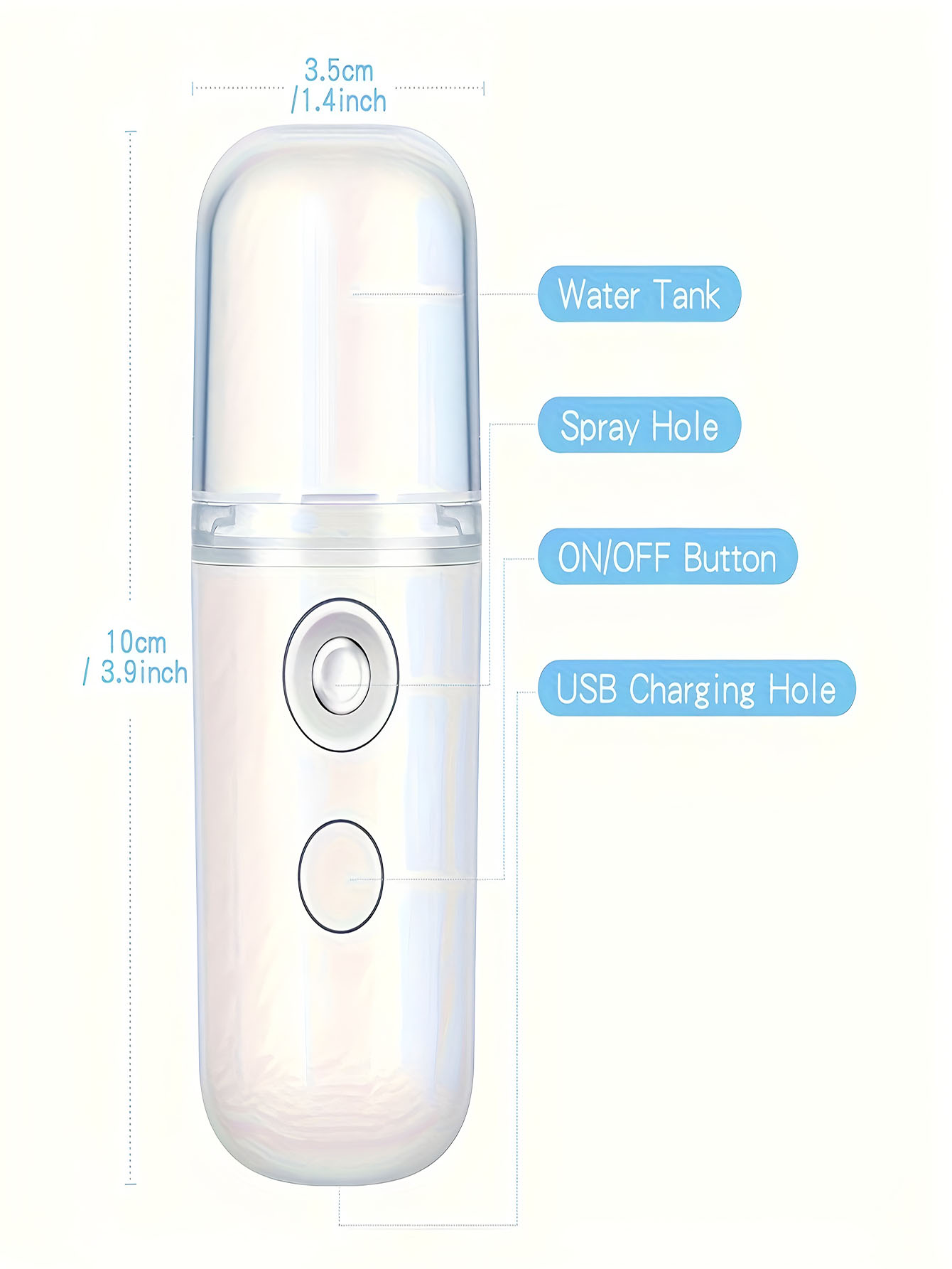 Face Steamer - USB Mist Yüz Püskürtücü Nemlendirici Şarj