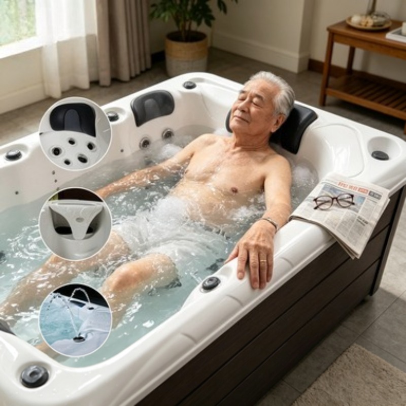 Hot Tub - Masajlı Küvet Akrilik Jakuzili Spa Küveti