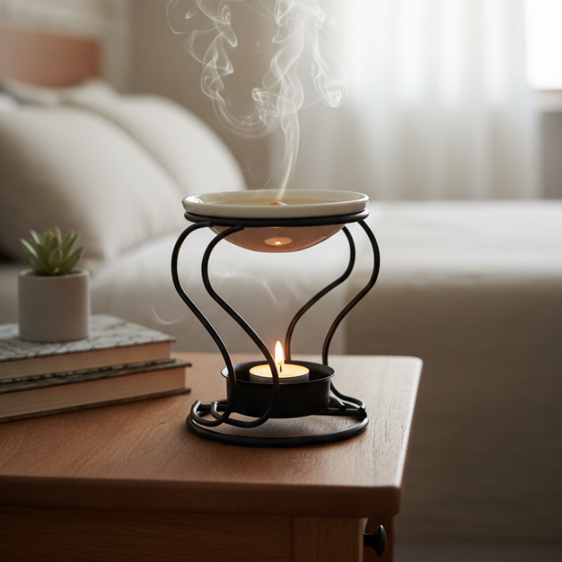 Wax Warmer - Metal Tealight Seramik Tealight Mumluk Yağ