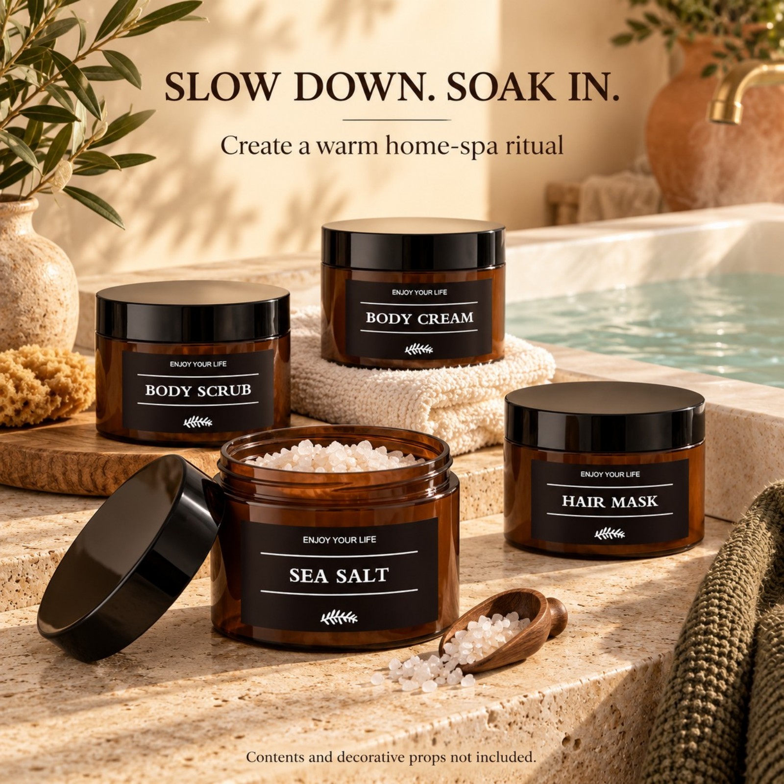 3 adet etiketli banyo saklama  - Bath Salts incelemesi ve fiyatı